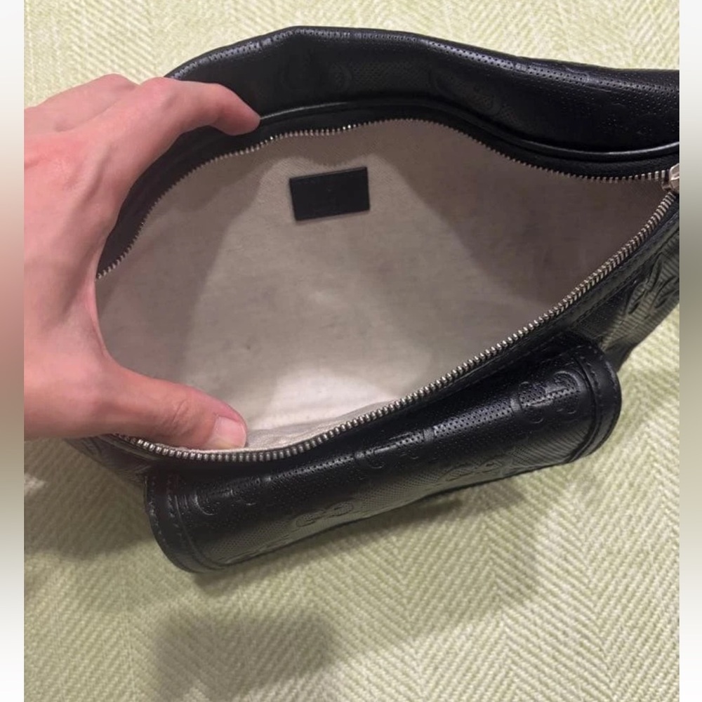 Gucci Embossed Black Belt Bag - Picture 6 of 14